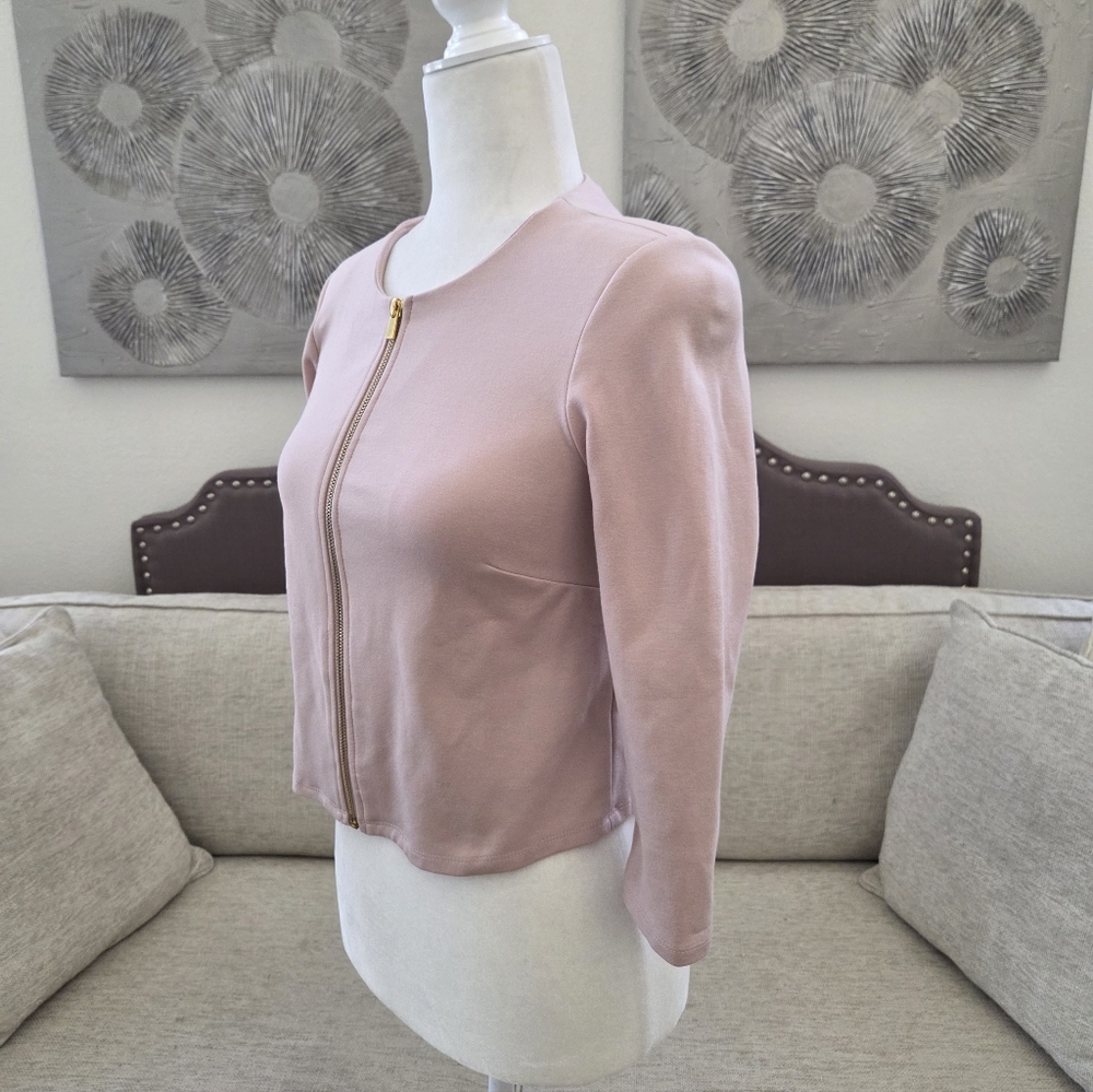 🌹 PHILOSOPHY 🌹 Ponte Zip Pink Front Jacket - (XSP) - Picture 8 of 16